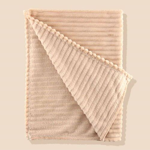 Thick solid color flannel baby striped baby blanket swaddle
