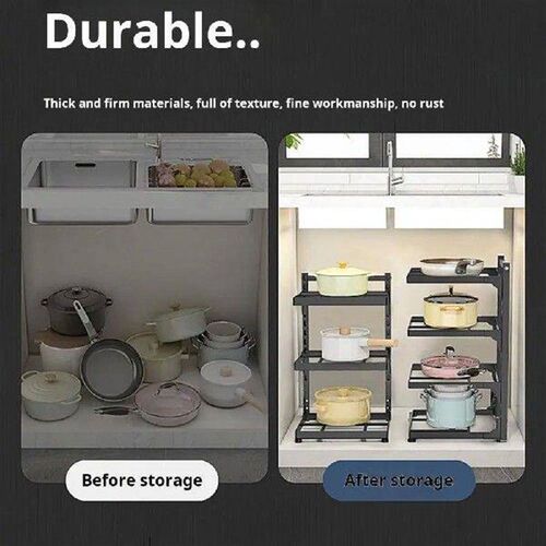 Storage Shelf Multi-layer Kitchen Pot Organizer with