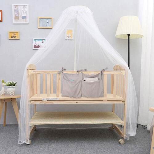 Baby Bed Hanging Storage Bags Cotton Newborn Crib Organizer