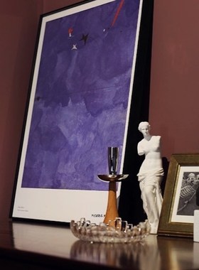 胡安米罗 Miro 蓝 瑞典海报 抽象艺术 旁白VoiceOver 装饰画