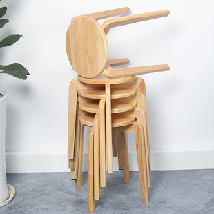 实木可叠放客厅餐桌凳儿童小木凳方凳木板凳家用实木矮凳