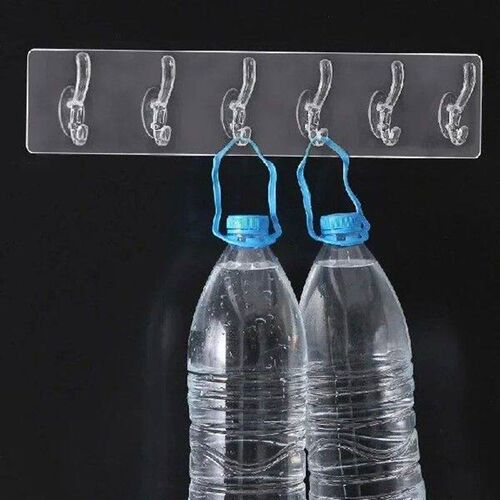 3/5/6 Row Transparent Strong Self Adhesive Hook Nail-free