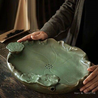 Chinese Style Ceramic Dry Tea Making Platform Household,