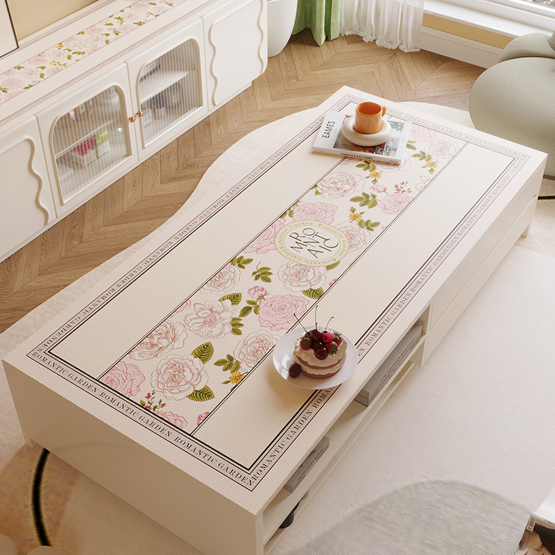 法式田园风皮革茶几垫桌布餐厅餐桌台面隔热垫定制圆形茶几垫桌垫,居家布艺,茶几垫,淘宝优惠券,粉丝福利购,淘宝优惠卷