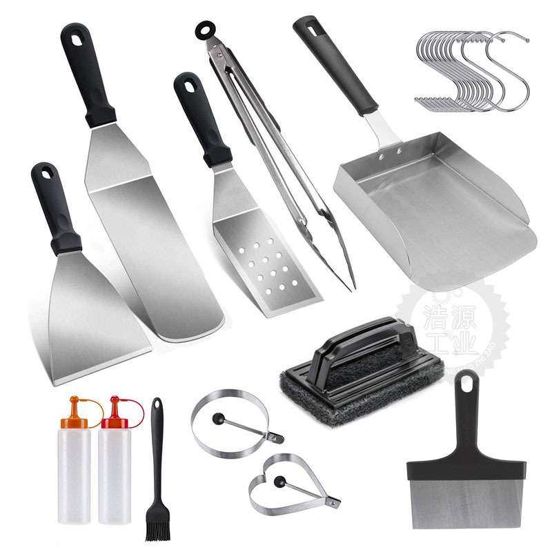 户外BBQ烧烤工具不锈钢煎铲13件套塑料手柄料理铲煎牛排铁板烧铲,3C数码配件,其它配件,淘宝优惠券,粉丝福利购,淘宝优惠卷