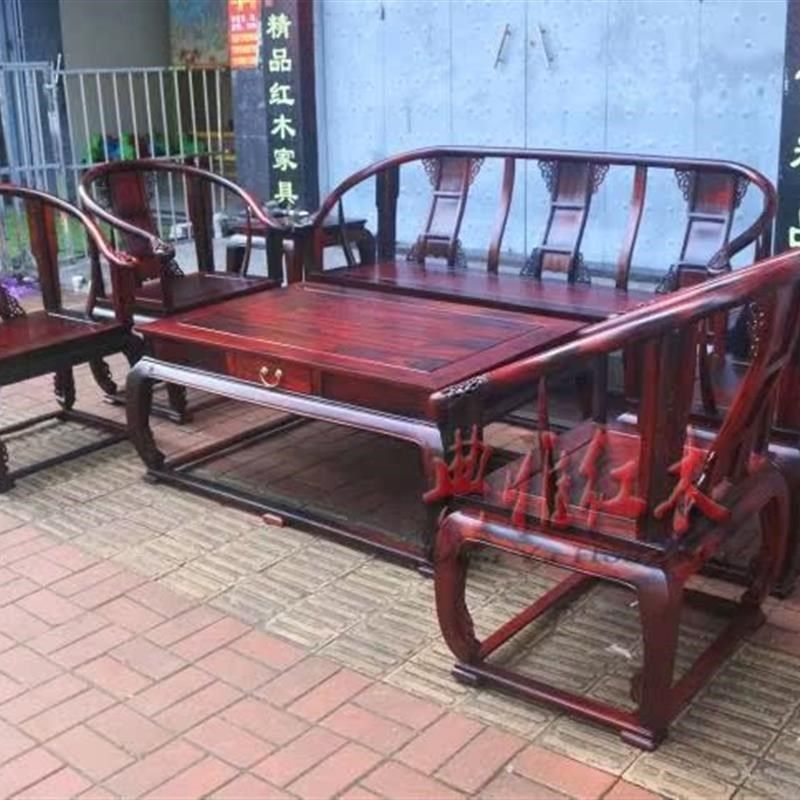 老挝大红酸枝皇宫椅沙发8件 交趾黄檀客厅沙发 红木家具,住宅家具,红木沙发,淘宝优惠券,粉丝福利购,淘宝优惠卷