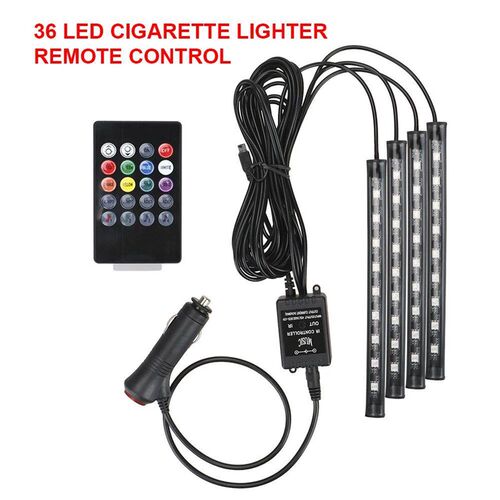 LED Car Foot Light Remote/Voice Control Ambient Lamp Auto De