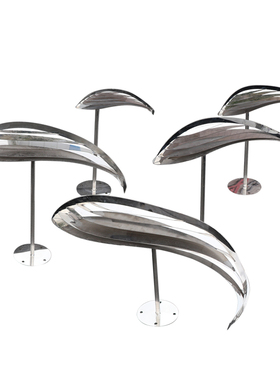 不锈钢鱼雕塑抽象金属铁艺工艺术品室内花园庭院水池景观装饰摆件