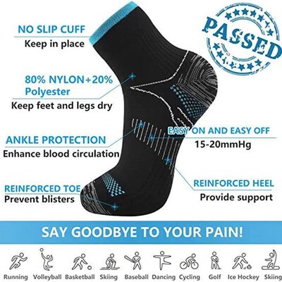 Foot Compression Socks For Men Women Plantar Fasciitis Heel