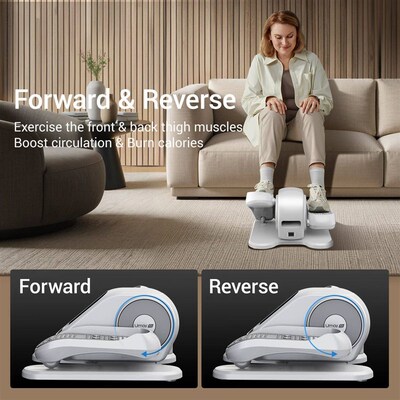 Quiet Portable Under Desk Elliptical for Seniors, Electric S