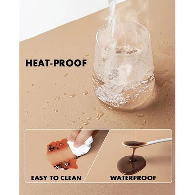Double-Sided Desk Pad, Leather Desk Mat, Eco Cork Desk Pad P