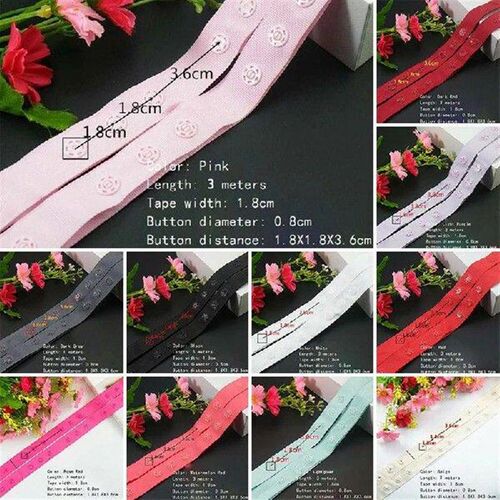 3 Meter Resin Snap Buttons Round Plastic Press Stud