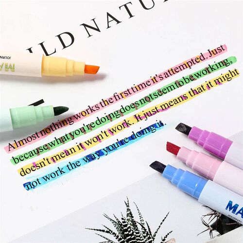 12pcs Double-ended Magic Color Changing Highlighter Pen Set,