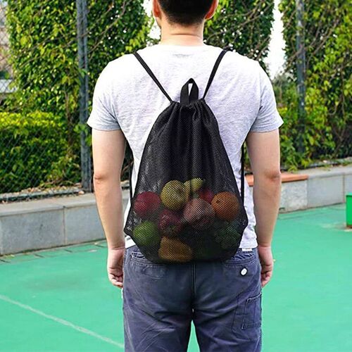 Mesh Drawstring Bag Swim Bag Mesh Swimming Bag Foldable Wash