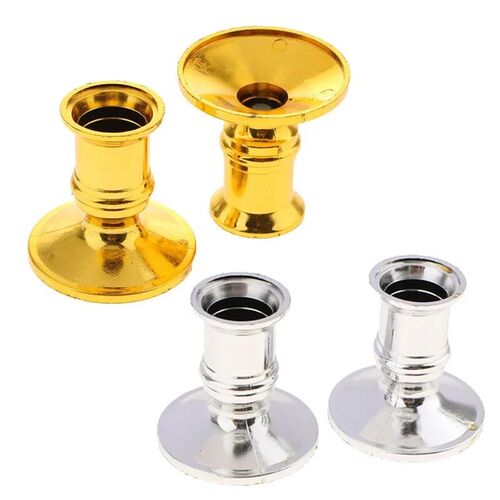 2pcs Plastic Candle Base Holder Pillar Candlestick Stand For