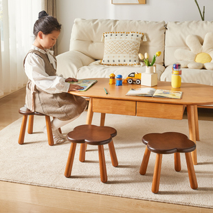 小家用小板凳实木茶几凳圆凳小型方凳卡通儿童换鞋凳矮凳