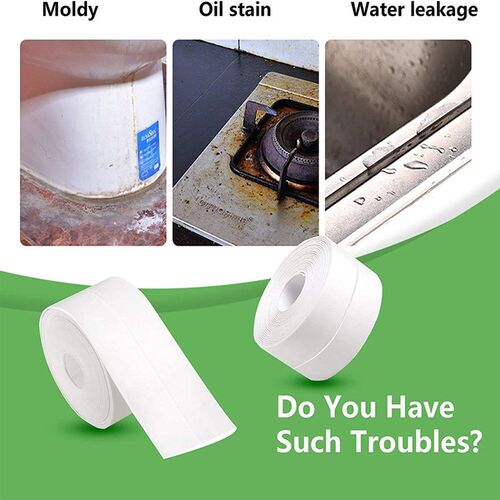 Bathroom Sealing Tape Shower Sink Bath Sealing Tape White PV