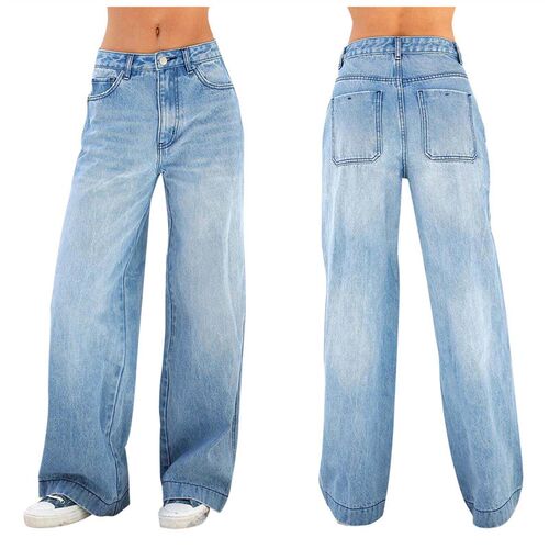 Jeans Womens Factory Direct High Waist Loose Wide Leg Women