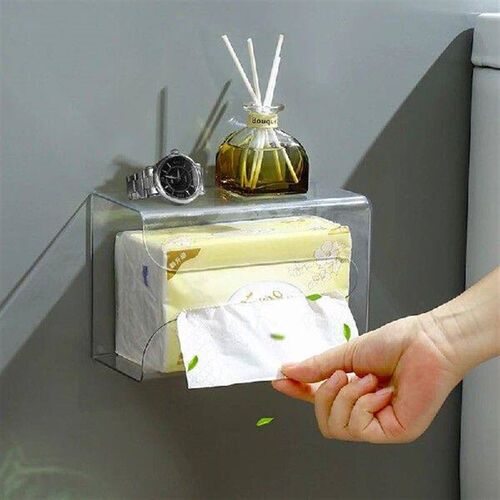 Bathroom Wall-Mounted Self-Adhesive Tissue Box