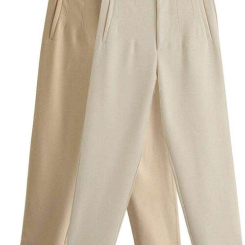 Aonibeier 2022 Women Spring Trousers Suits High Waisted Pa
