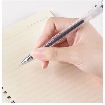 Hyper Fine Point,0.25mm,0.3mm,0.4mm,Gel Ink Pen, Black In