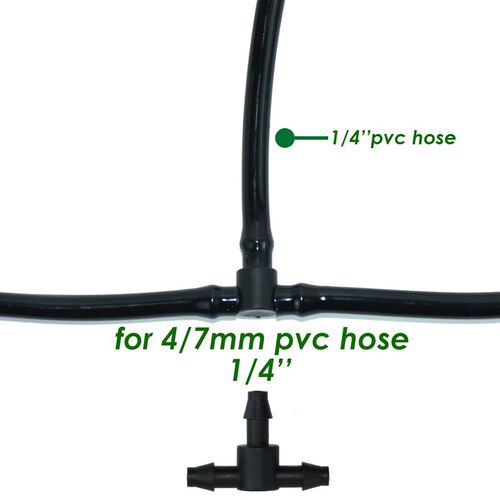 KESLA 50PCS Plastic Barbed 3-Way TEE Connector for 4/7mm Tub