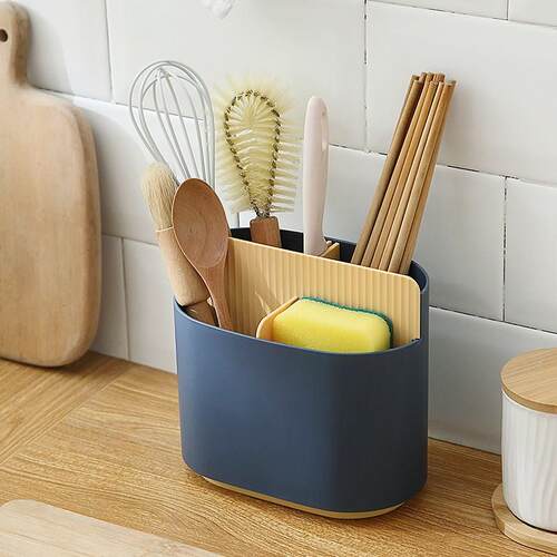 Two-Color Drain Chopsticks Cage Removable Cutlery Holder Kni