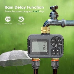 Newest 2-Way Dual Digital Water Timer Programmable Intellige