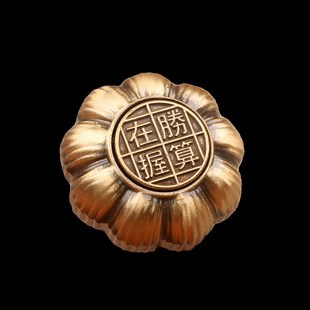 黄铜胜算在握手把件创意把玩装饰摆件大蒜复古转转金属工艺品车内