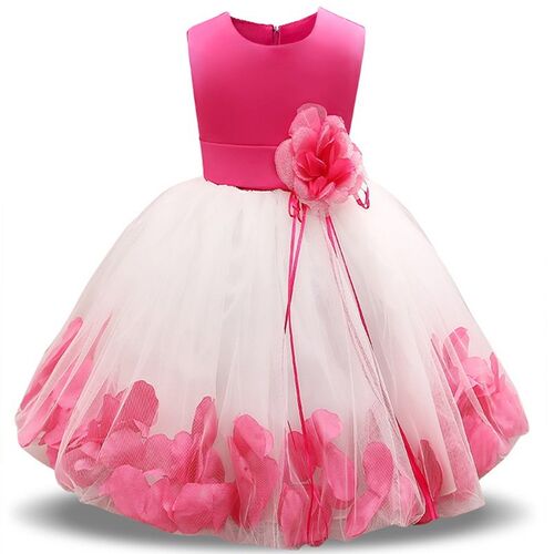 Flower Girl Baby Wedding Dress Fairy Petals Childrens Cloth