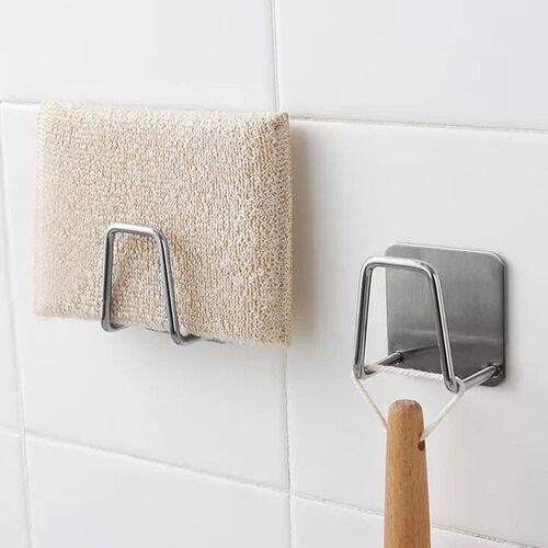 Kitchen Stainless Steel Sponges Racks Self Adhesive Sink Spo
