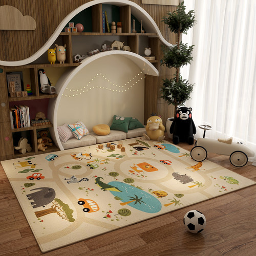地毯客厅2024新款儿童房免洗可擦卧室家用卡通床边地垫大面积满铺