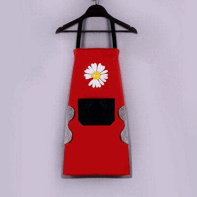 Waterproof Kitchen Apron Hand Wipe Sleeveless Apron Cartoon