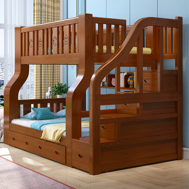 上下床层床全实木多功能子母床两层衣柜高低床上下铺儿童床,住宅家具,高低/子母床,淘宝优惠券,粉丝福利购,淘宝优惠卷