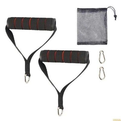 N0HA 1 Pair Gym Equipment Handle for Cable Pulley Systems