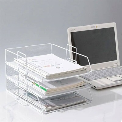 Desktop Organizer Stackable File Rack Fashion Minimalism Pap