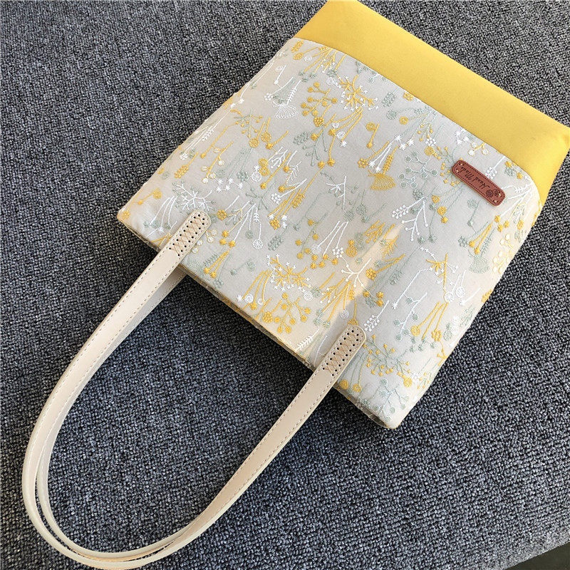 拼布布艺DIY免裁剪帆布可爱刺绣小花拉链PU拎手水桶材料包成品,居家布艺,缝纫DIY材料套装,淘宝优惠券,粉丝福利购,淘宝优惠卷