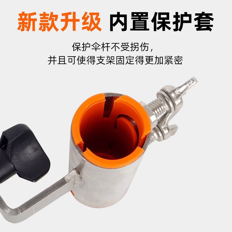 不锈钢拐杖伞接头钓鱼伞下杆连接器手杖伞下杆转换器配件伞架零件