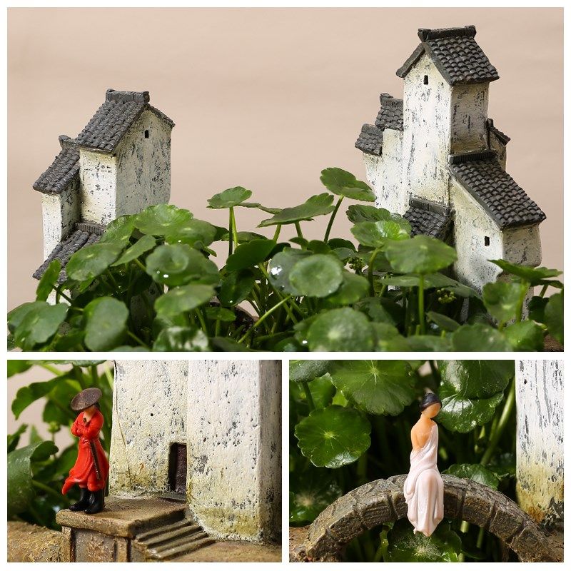 江烟水照晴岚,两岸人家接画檐!中式春节装饰花盆玄关入户摆件,家居饰品,桌面摆件,淘宝优惠券,粉丝福利购,淘宝优惠卷