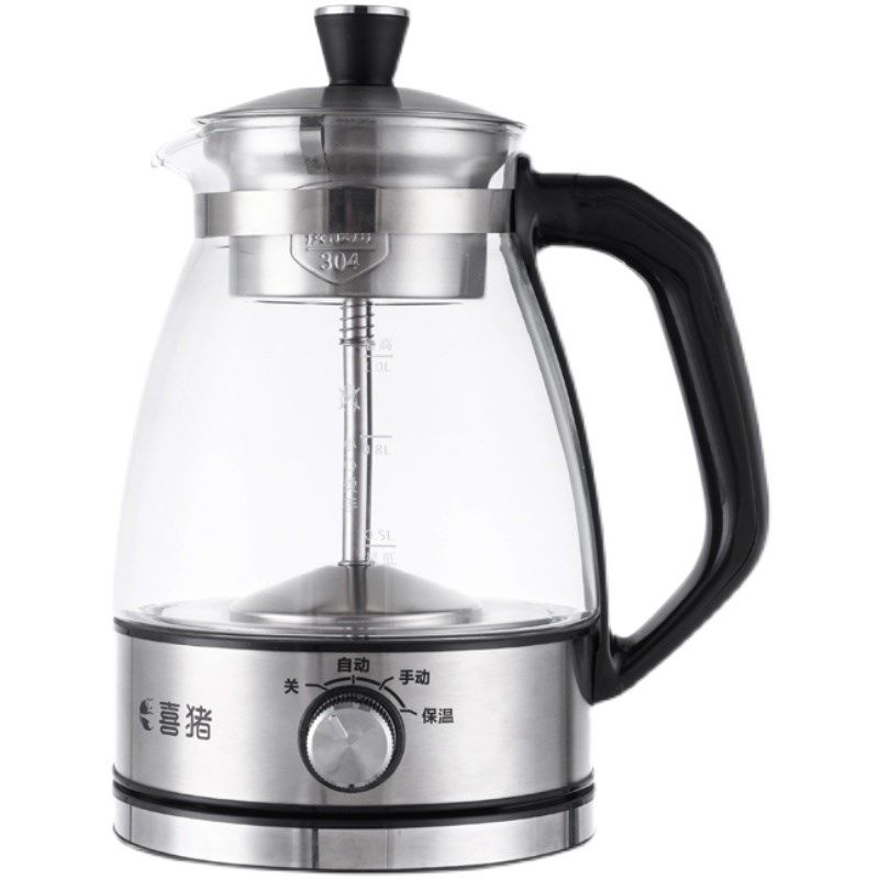 喜猪蒸汽煮茶器玻璃家用全自动办公室小型茶炉黑茶泡茶养生烧茶壶,厨房电器,养生壶/煎药壶/养生杯,淘宝优惠券,粉丝福利购,淘宝优惠卷