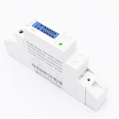 LCD Digital Single Phase Din Rail Electricity Power Consumpt