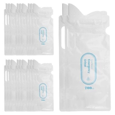 20PCS Disposable Urine Bags, 700ML Urine Bags for Travel