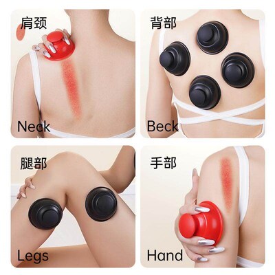 Thickened Moxibustion Silicone Simple Cupping Set, Vacuum Fi