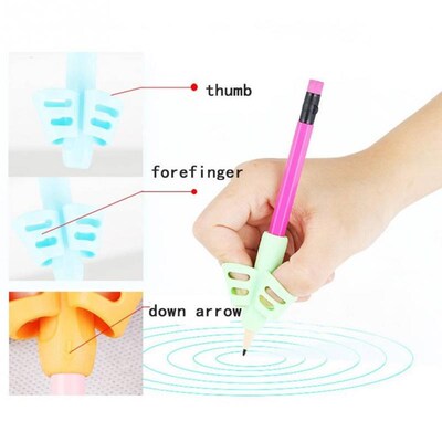 3pcs Children Writing Pencil Pen Holder Kids Learning Practi