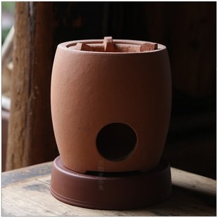 炉垫炭碳座槽 红泥炭炉脚 古陶老茶鬼 底座壶托隔热 炉座炭槽