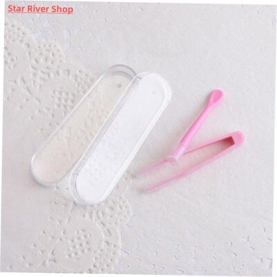 1 Set Color Contact Lens Case Box Tweezers and Suction Stick