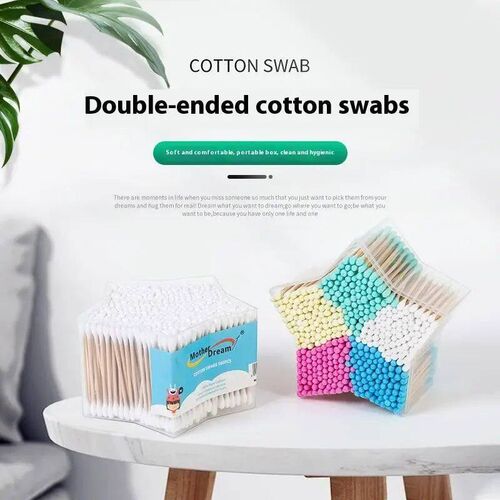 500Pcs/Box Color Double-headed Cotton Swab Clean Sanitary Sw