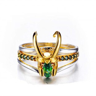 Ring Emerald Womens Crystal Helmet Hibiscus Rocky Chen
