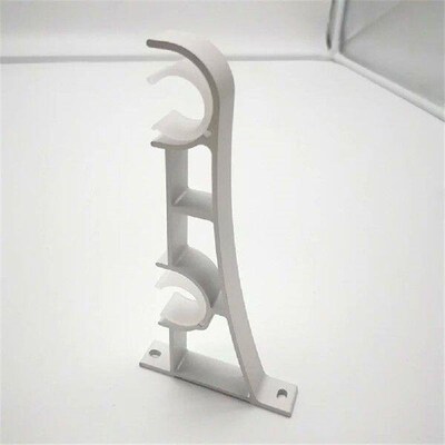2 Pack Double Curtain Rod Brackets Wall Mount Bracket