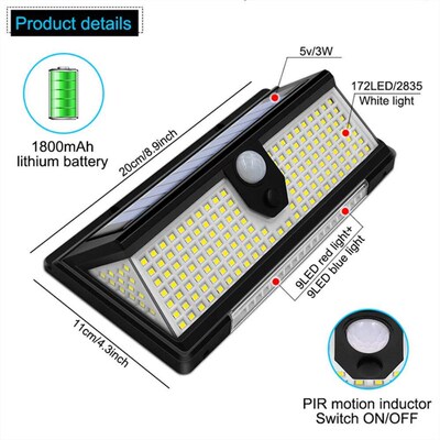 Solar Led Light Outdoor Garden Decoration 172led Lights With